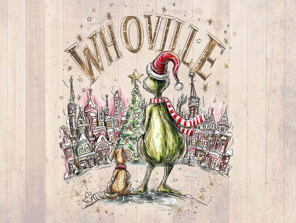 Vintage Whoville Gold Glitter Sweatshirt