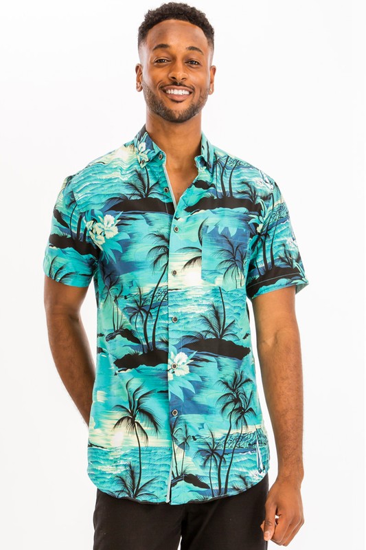 Men’s PRINT HAWAIIAN SHIRT
